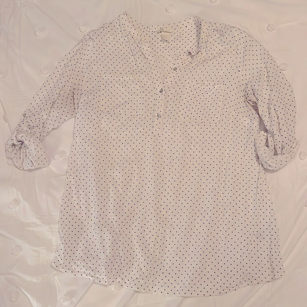 💬 H&M Maternity Polka Dot, Long Sleeve Top 🐼